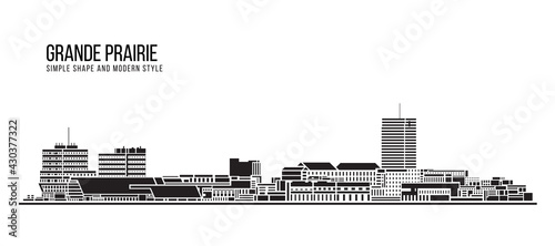 Cityscape Building Abstract Simple shape and modern style art Vector design - Grande Prairie