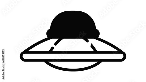 Ufo icon animation outline best object on white background