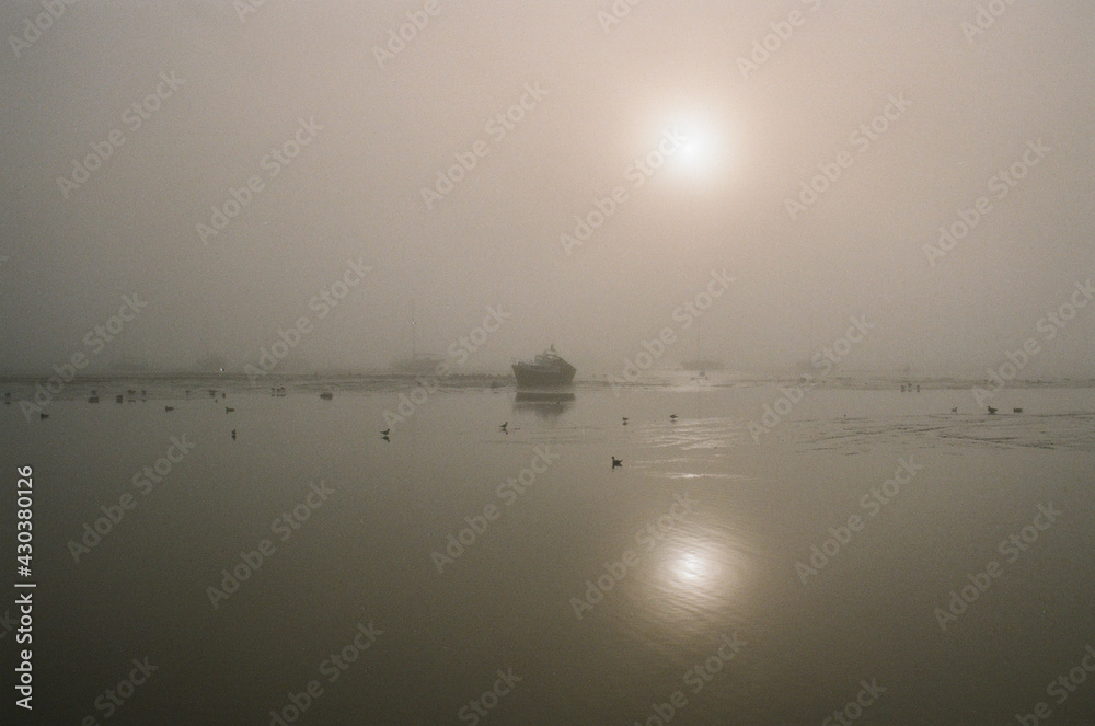 Emsworth millpond at sunrise shot on film Emsworth millpond at sunrise shot on film