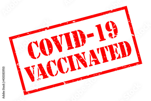 Covid-19 vaccinated stamp