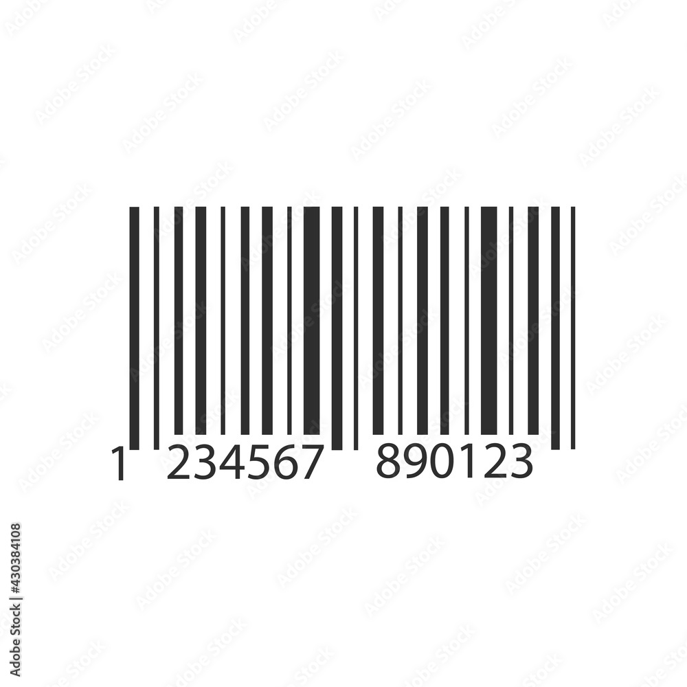 Bar code . Flat illustration Bar code . Flat illustration