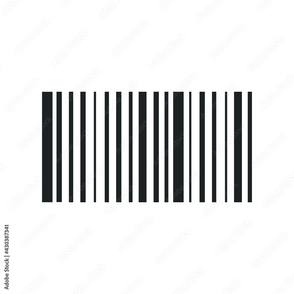 Barcode icon. Simple design on white background Barcode icon. Simple design on white background
