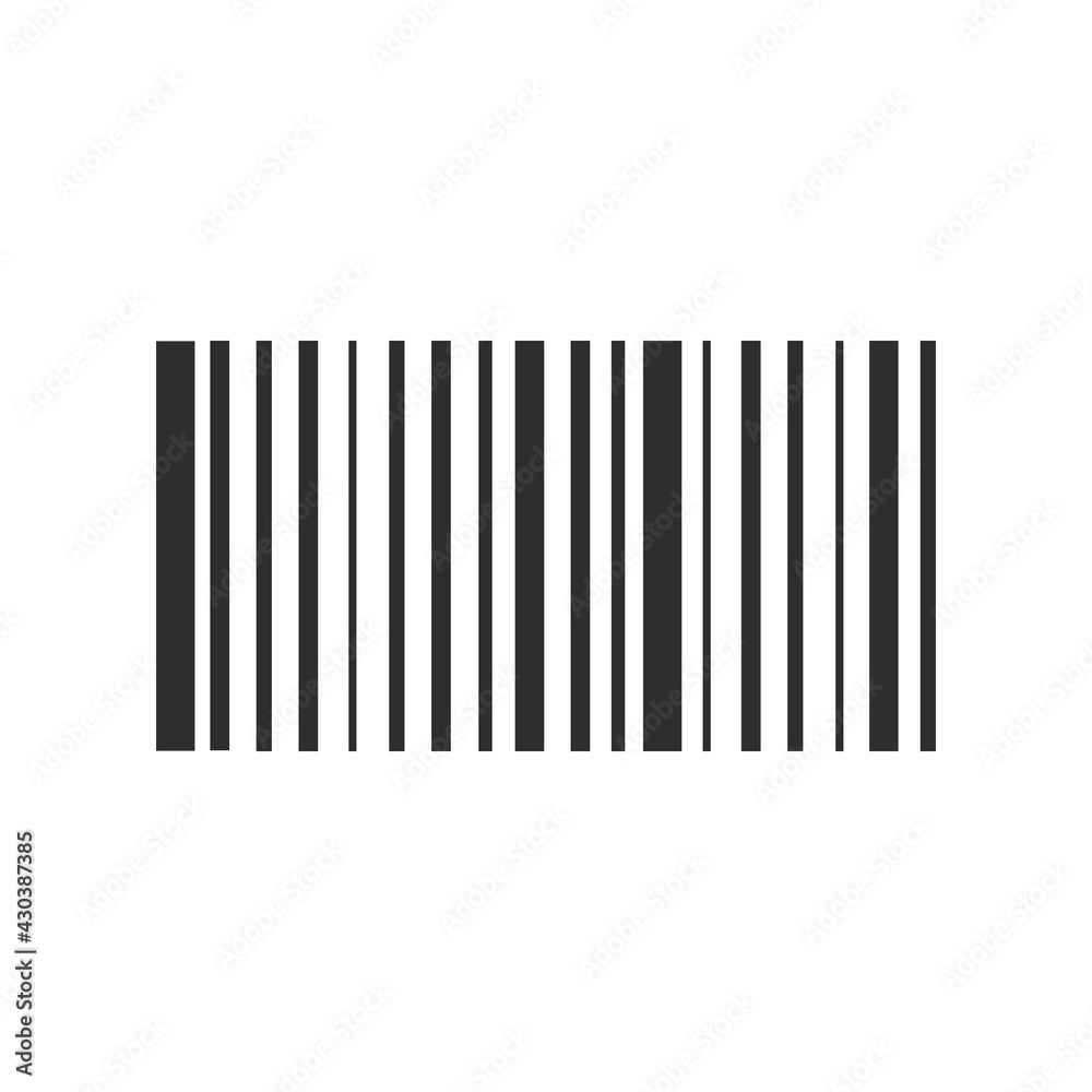 Barcode icon. Simple design on white background Barcode icon. Simple design on white background