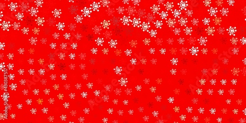 Light Orange vector backdrop with virus symbols.