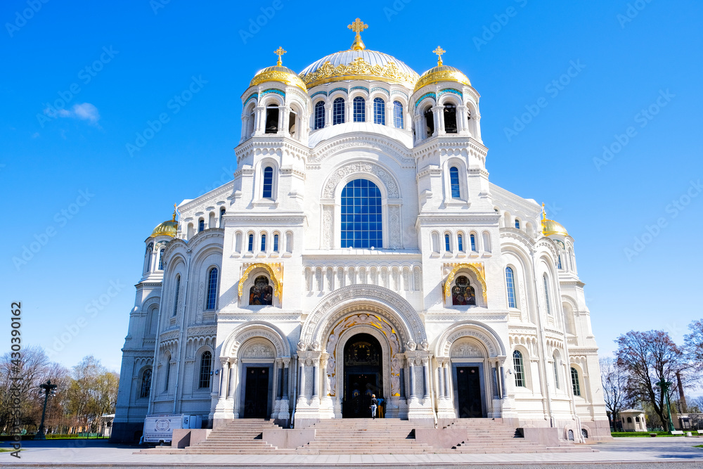 Naval cathedral of Saint Nicholas in Kronstadt, St.-Petersburg, Russia