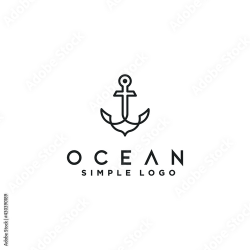 anchor vector illustration logo design