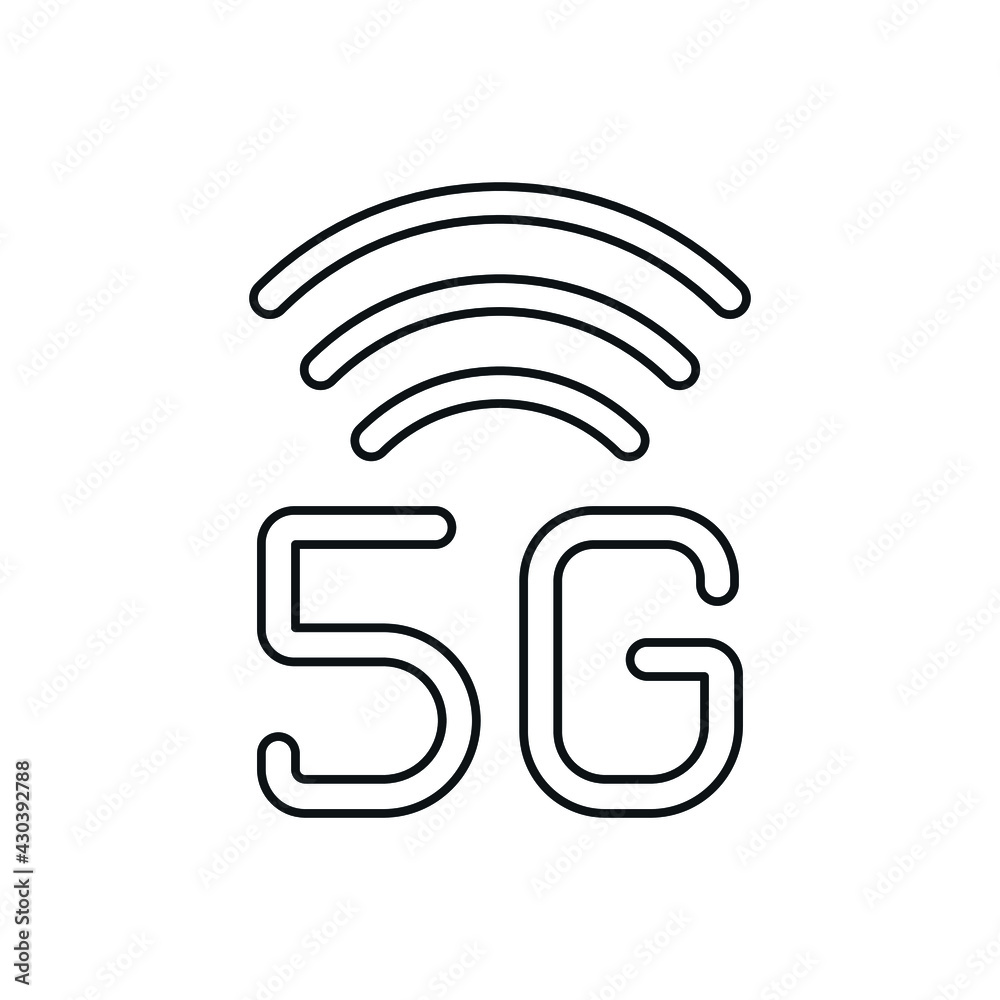 5g connection linear icon. High speed internet. Thin line customizable illustration. Contour symbol. Vector isolated outline drawing. Editable stroke 5g connection linear icon. High speed internet. Thin line customizable illustration. Contour symbol. Vector isolated outline drawing. Editable stroke