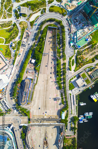 Aerial View of Kowloon Hong Kong photo