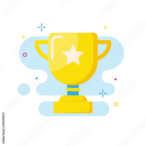 successfully completed, victory, trophy concept illustration flat design vector eps10. modern graphic element for landing page, empty state ui screen, icon, infographic, etc
