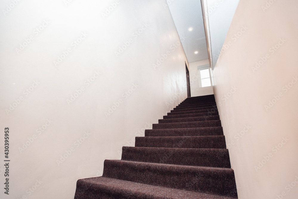 beautiful light staircase in the house