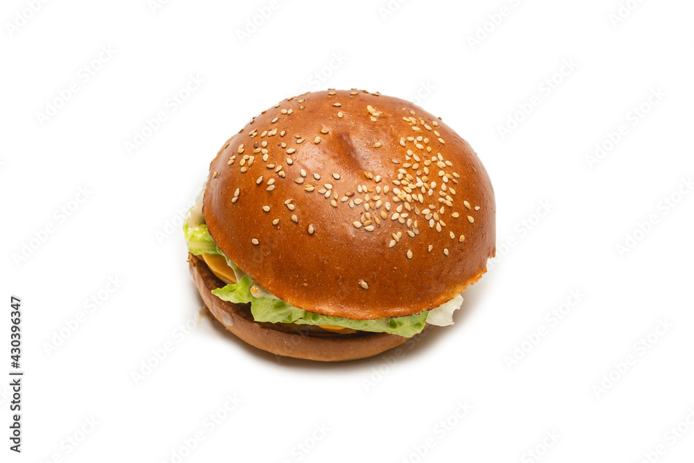 Hamburger isolated on a white background. Hamburger isolated on a white background.