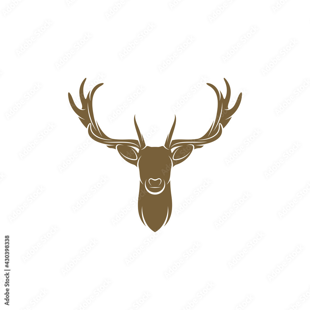 Deer head design vector illustration, Creative Deer head logo design concept template, symbols icons Deer head design vector illustration, Creative Deer head logo design concept template, symbols icons