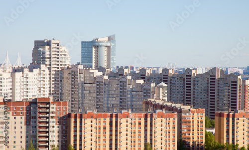 Residential district in Saint Petersburg, Primorsky District, Russia. photo