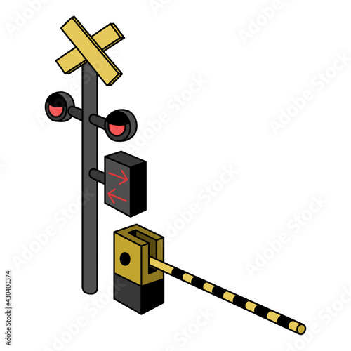 踏切　挿絵　警告　イラスト　アイコン