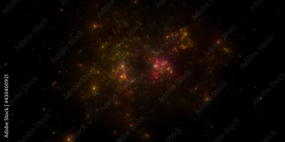Banner Star field background . Starry outer space background texture . Colorful Starry Night Sky Outer Space background. 3D illustration
