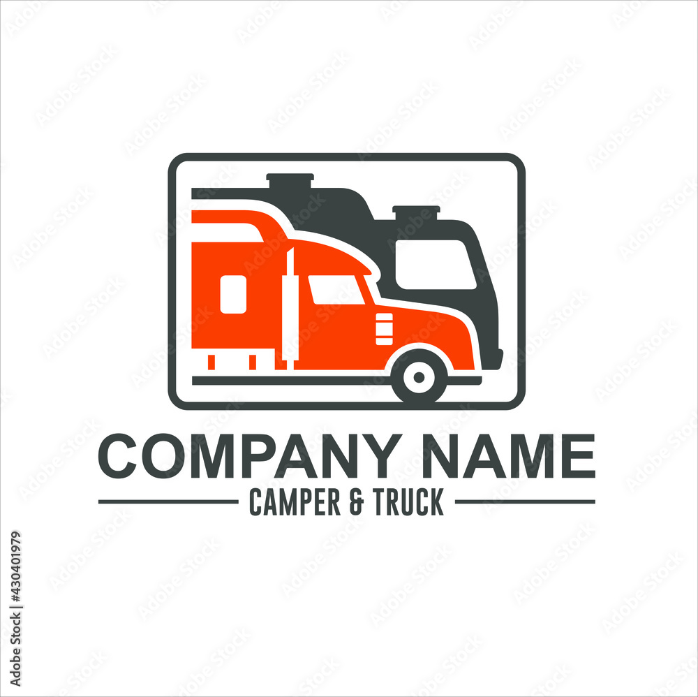 logo template for truck and rv bus rental and maintenance services logo template for truck and rv bus rental and maintenance services
