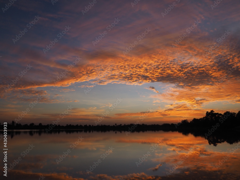 Landscape in the evening. Landscape in the evening.