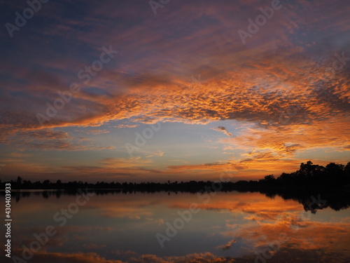 Landscape in the evening.