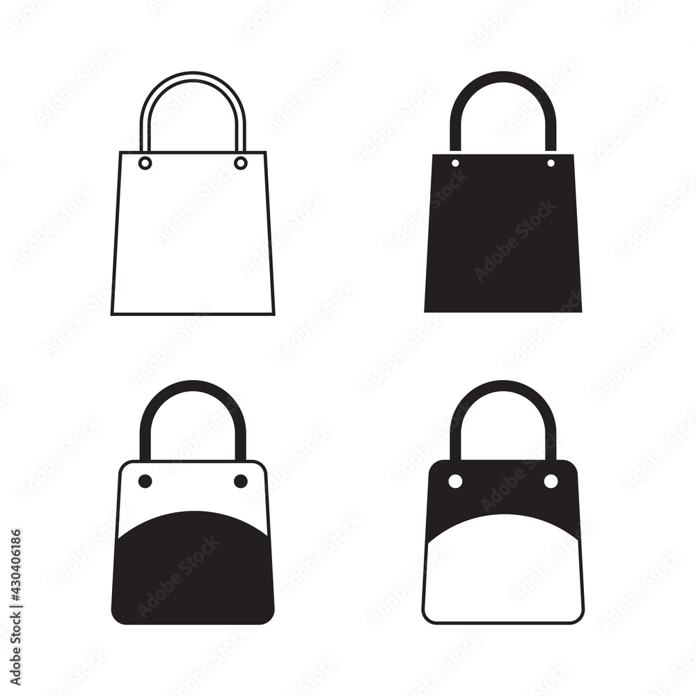 bag icon set in flat, isolated style. Vector icon illustration. bag icon set in flat, isolated style. Vector icon illustration.