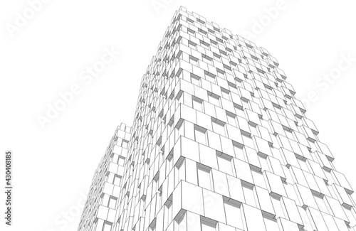 concept of modern building facade
