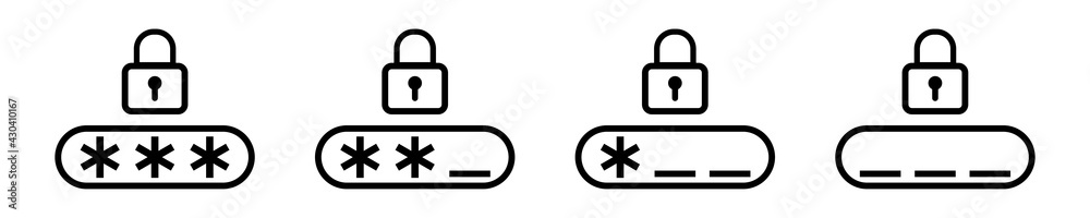 Password Icon Png Black