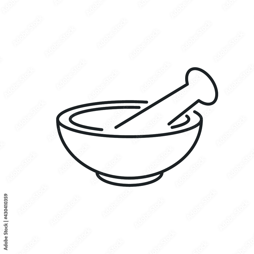 Linear style sign for mobile concept and web design. mortar symbol illustration Linear style sign for mobile concept and web design. mortar symbol illustration