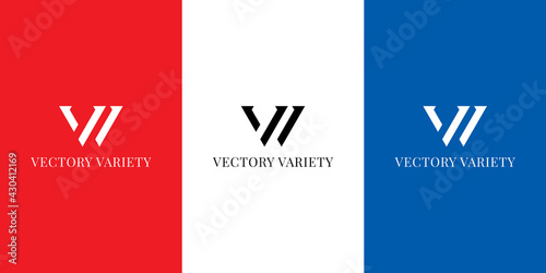 v lettermark luxury symbol logo design