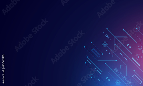 vector futuristic circuit board , Electronic motherboard , Communication and engineering concept , Hi-tech digital technology concept	
