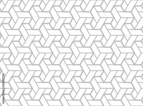 The geometric pattern with lines. Seamless vector background. White and gray texture. Graphic modern pattern. Simple lattice graphic design.