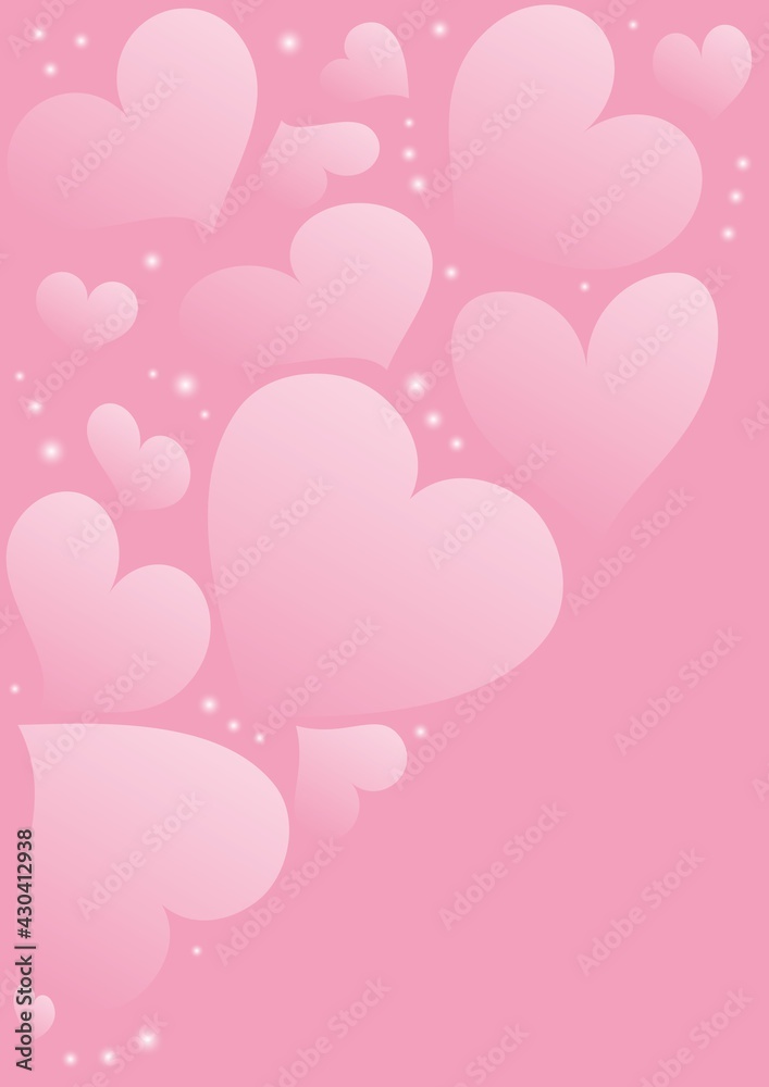 greeting card template with the slogan Happy Mother's Day Vector love symbols in the shape of a heart for banner design