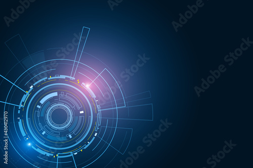 Sci fi futuristic user interface, HUD, Technology abstract background , Vector illustration.	