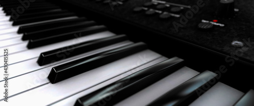 Wallpaper Mural Electric keyboard keys close up 3d render Torontodigital.ca