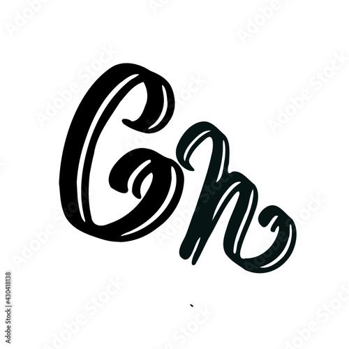 Ch initial handwritten logo for identity