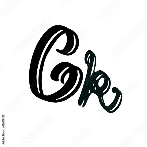 Ck initial handwritten logo for identity