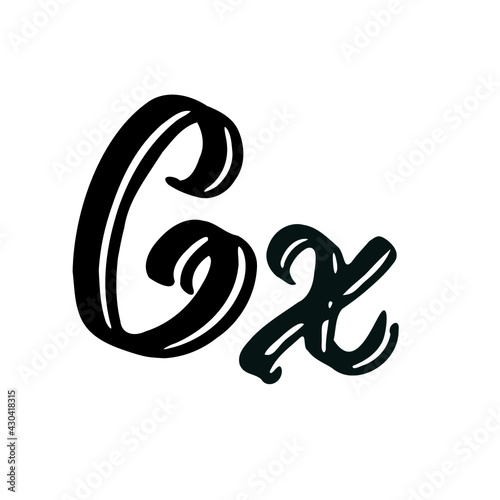 Cx initial handwritten logo for identity