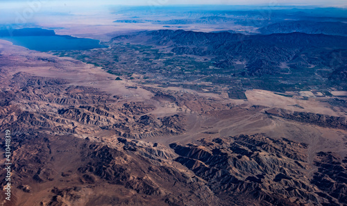 Mountain Desert Landscape from Air