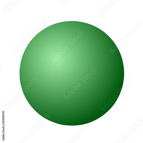 green sphere isolated on white