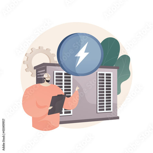 Energy storage abstract concept vector illustration.