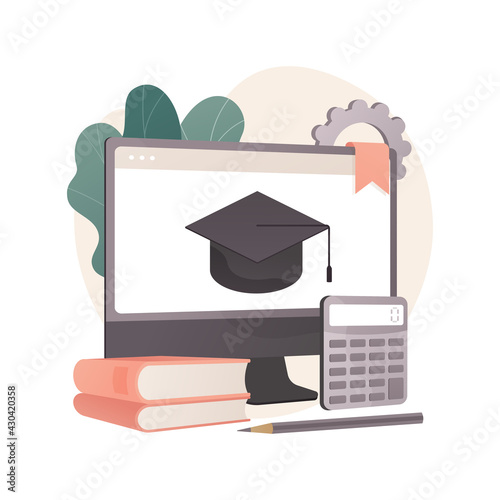 Digital learning abstract concept vector illustration.