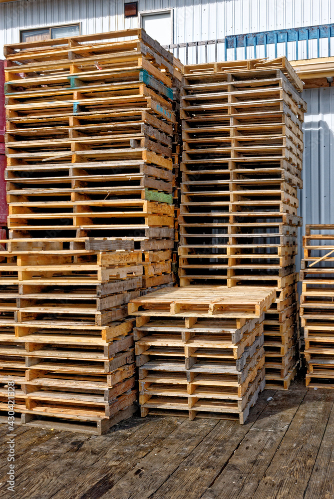 Wood pallets stacked - Astoria Oregon