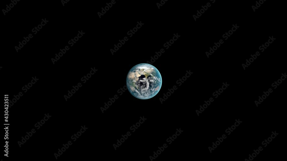 zoom out and zoom in of the earth 4K animation