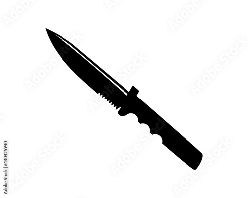 knife icon vector isolated on white