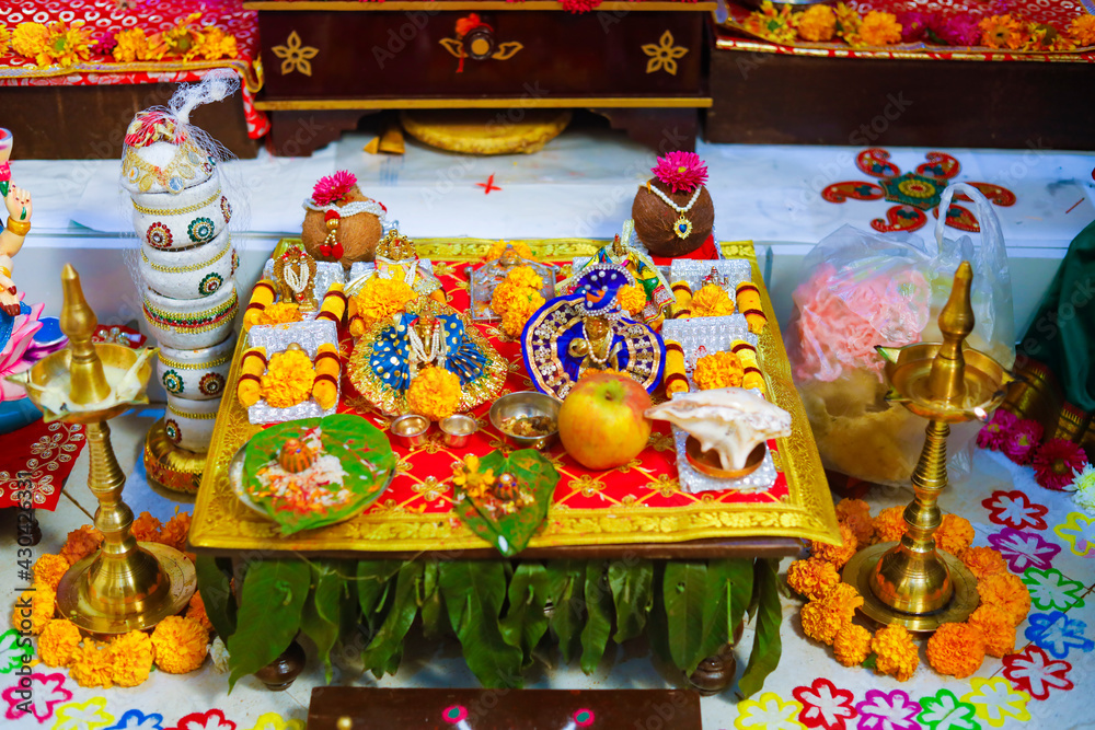 Naklejka premium goddess sculpture in indian wedding