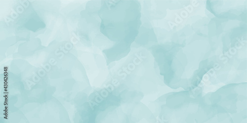 Abstract blue azure green marble fluid painted background. Alcohol ink or watercolor art. Editable vector texture backdrop for poster, card, invitation, flyer, cover, banner, social media post.