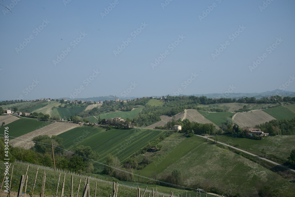 Hills near Piacenza. Spring, Flowers and Colours.