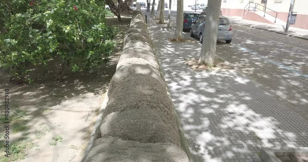 Acueducto romano reconstruido en Cadiz, roman aqueduct