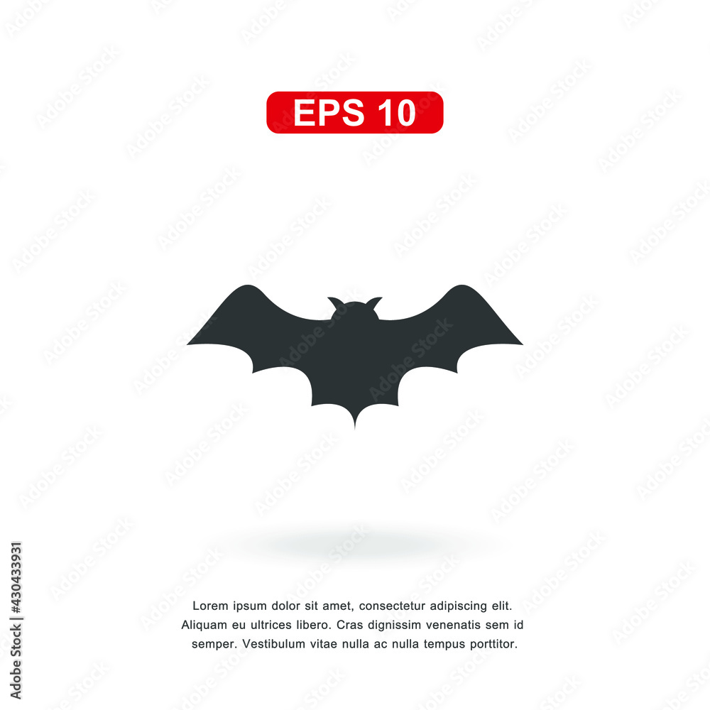 web icon bat sign isolated on white background. Simple vector illustration. web icon bat sign isolated on white background. Simple vector illustration.