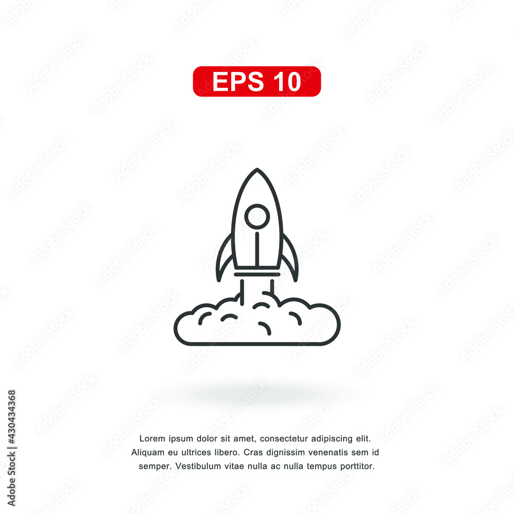 web icon rocket sign isolated on white background. Simple vector illustration. web icon rocket sign isolated on white background. Simple vector illustration.