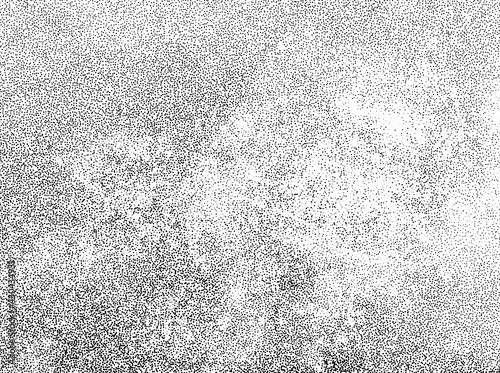 Dotwork grunge pattern vector background. Black noise stipple dots. Sand grain effect. Black dots grunge banner. Abstract noise dotwork pattern. Stipple dotted circles vector background