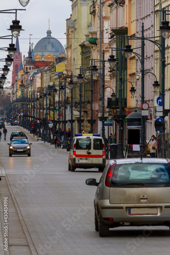 Street in the old part of the city.